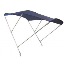 3 ARCHES BLUE STAINLESS STEEL HIGH BIMINI TOP