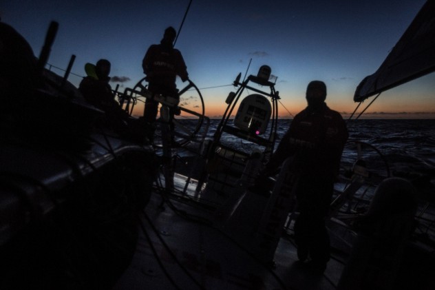 November 6, 2014. Leg 1 onboard MAPFRE. Less than 24 hours until Cape Town; The last night at sea for MAPFRE in Leg 1.